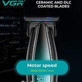 ماشین اصلاح وی جی آر مدل V-992 با تیغه سرامیک و ضد آب